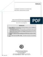 Application For International Registration Governed Exclusively by The Madrid Agreement