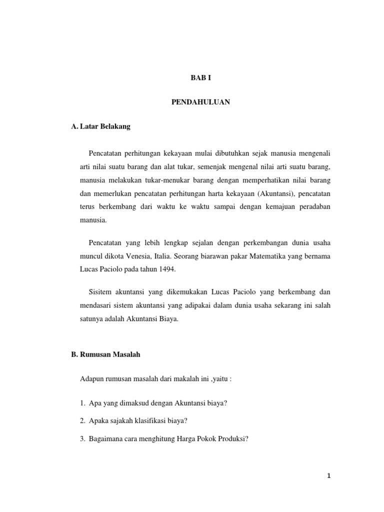 Makalah 1 Akuntansi Biaya Docx