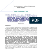 Sps. Roberto & Lilia Mondonedo, Et Al. vs. Court of Appeals, Et Al.