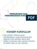 Pengurusan Dan Perkembangan Kurikulum