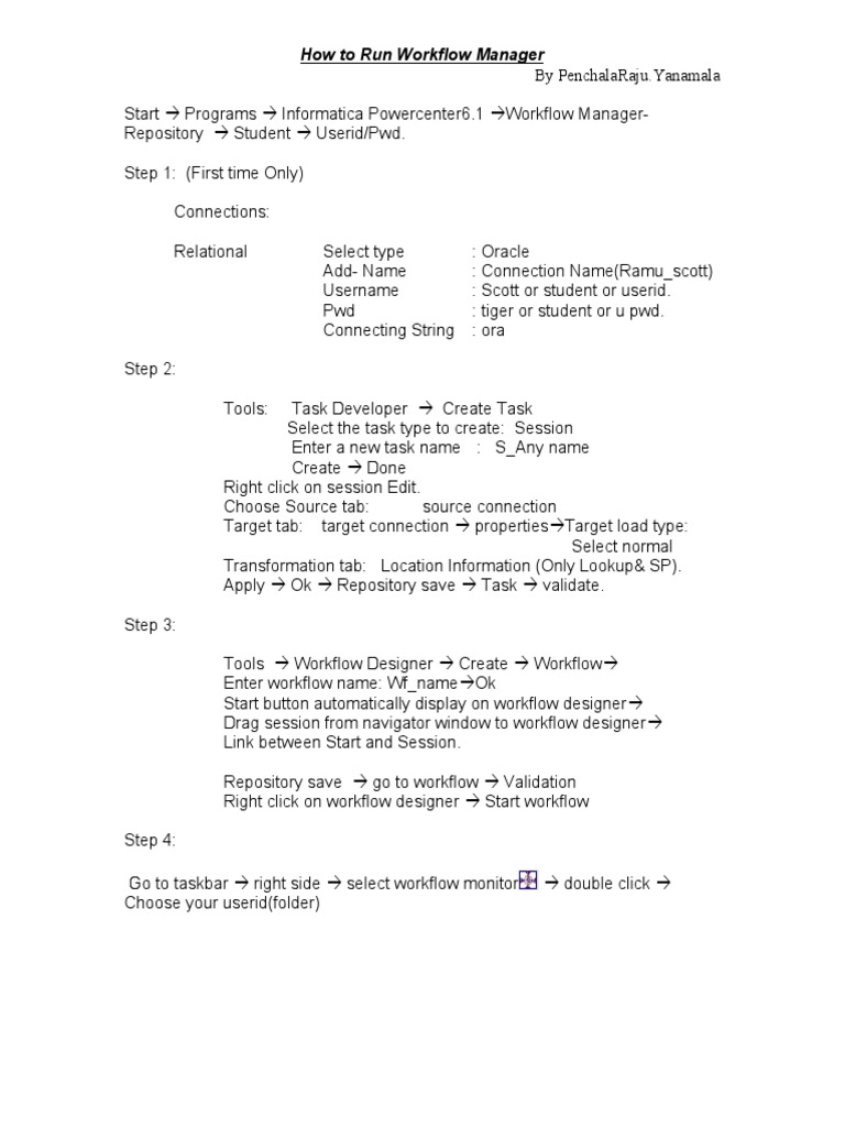 Running Informatica Workflow Manager | PDF | Operating System Families ...
