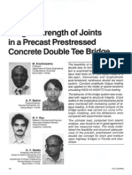 Fatigue Strength of Joints in A Precast Prestressed Concrete Double Tee Bridge PDF