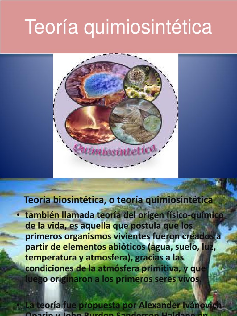 Teoría quimiosintética.pptx Organismos Biología Celular)