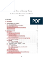 Lecture Notes On Homology Theory: Dr. Thomas Baird (Illustrations by Nasser Heydari) Winter 2014