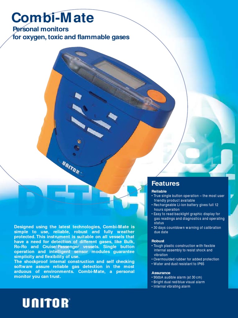 Combi-Mate Gas Monitor Overview | PDF | Oxygen | Gases