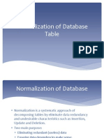 Normalization of Database Table