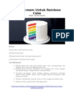 Buttercream Untuk Rainbow Cake