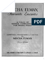 Elman Mischa Favorite Encores Violin