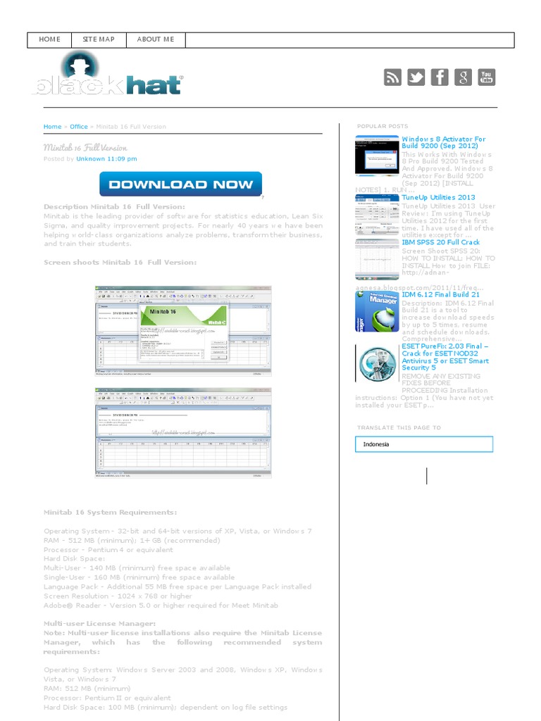 Produk Key Minitab 17 Indo