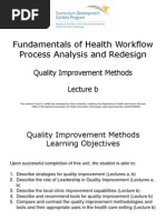 10- Fundamentals of Health Workflow Process Analysis and Redesign- Unit 8- Quality Improvement Methods- Lecture B