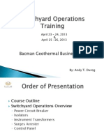 Order of Presentation for switchyard operation