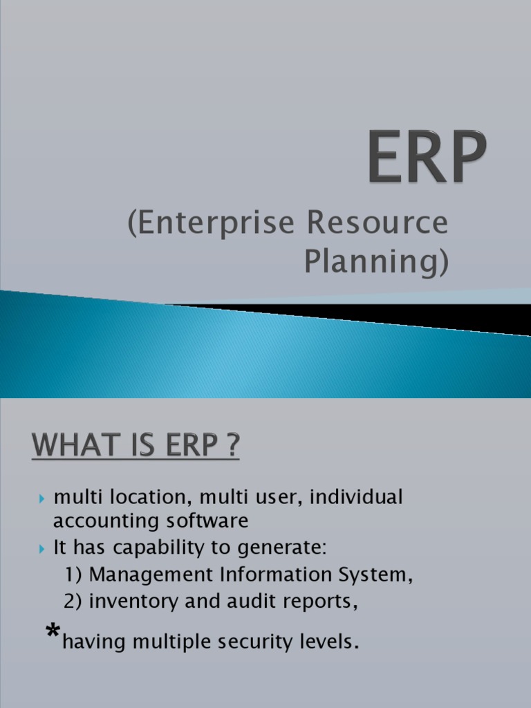 Comprehensive ERP Solutions Overview | PDF | Inventory | Enterprise ...