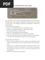 How To Read The Metric Vernier Caliper