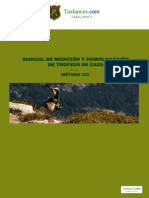 Manual Medicion y Homologacion Trofeos Caza - Indice y Normas Generales Homologacion PDF