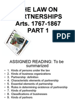 The Law On Partnerships Arts. 1767-1867