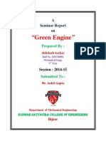 "Green Engine": A Seminar Report On