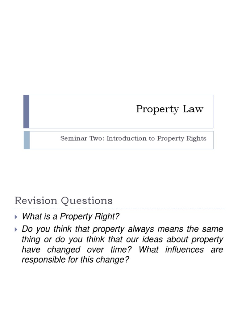 Understanding Property Rights and Law | PDF | Politics