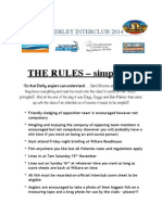 INTERCLUB 2014 Rules Sheet