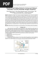 Selection of Shaft Sinking Method For Underground Mining in Khalashpir Coal Field, Khalashpir, Rangpur, Bangladesh