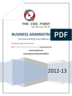 Solved MCQS of CSS Business Administration 2000-2011