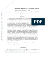 The Stability and Dynamics of Planets in Tight Binary Systems