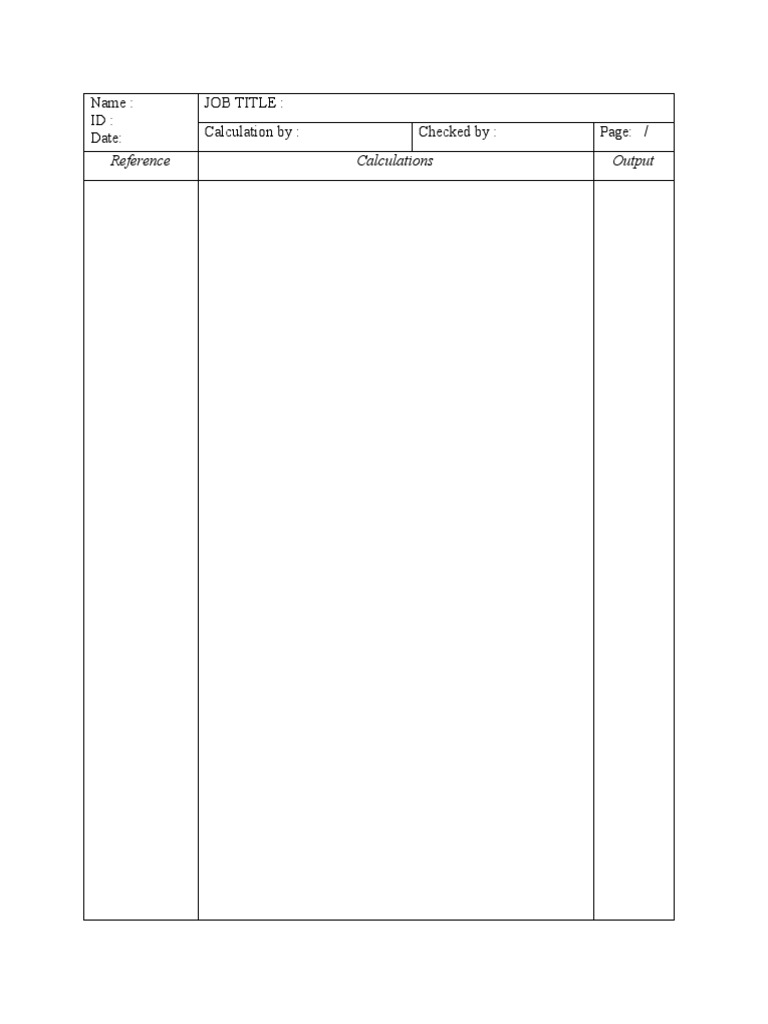 Design Calculation Sheet | PDF | Computers