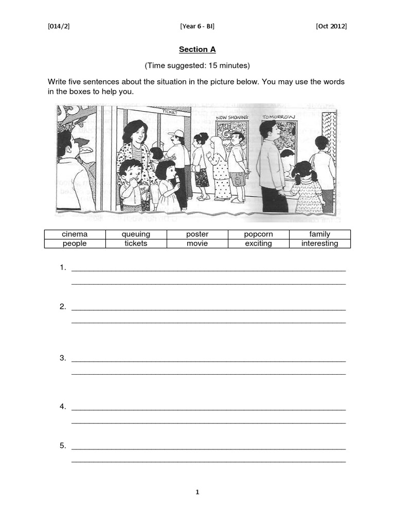 UPSR English Paper 2 SK | PDF