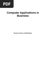 Computer Applications in Business