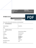 FORM E117: Application For Ogd Trawled Posts/Selection Boards