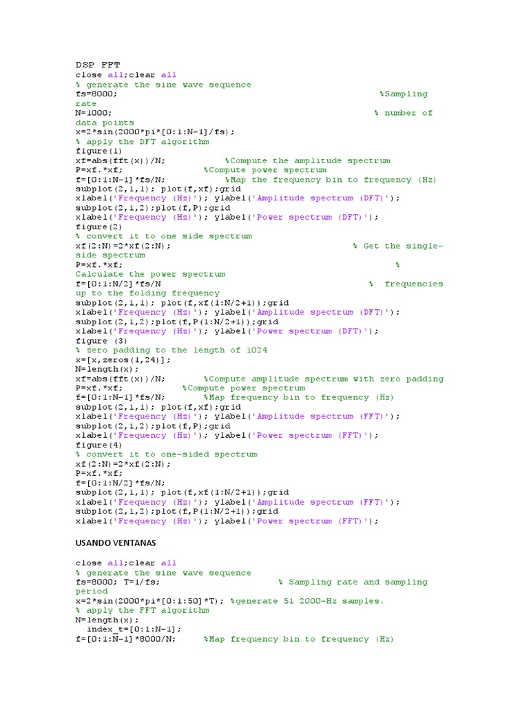 DSP FFT and Windowing Techniques | PDF | Spectral Density | Discrete ...