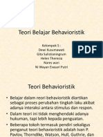 Teori Belajar Behavioristik