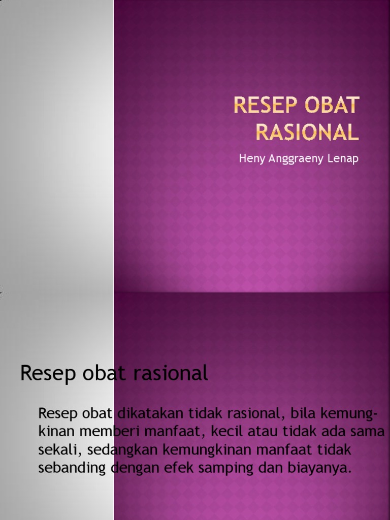 Memahami Resep Obat Rasional | PDF