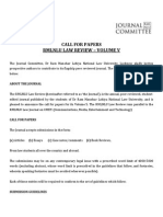 Call For Papers RMLNLU Volume 5
