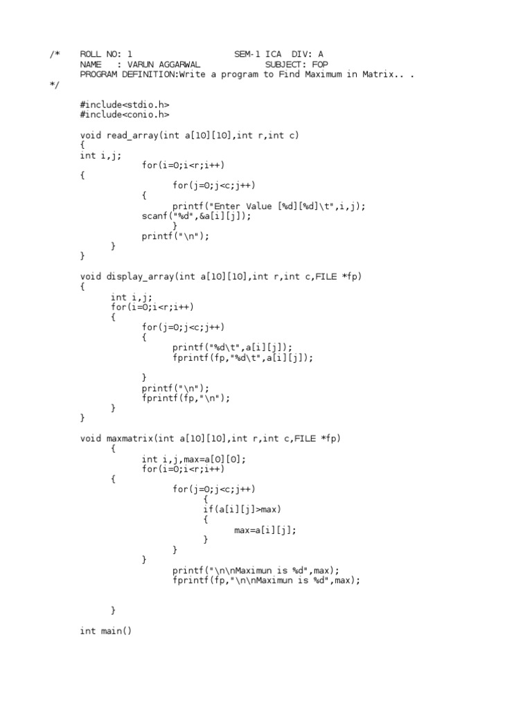 Maxmatri Pdf Matrix Theory Electrical Engineering