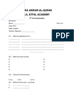 KG-I Exam Papers for English, Math, General Knowledge & More