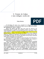 S. Vicente de Lisboa e a chegada de suas relíquias