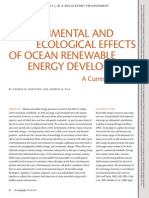 Environmental and Ecological Effects of Ocean Renewable Energy