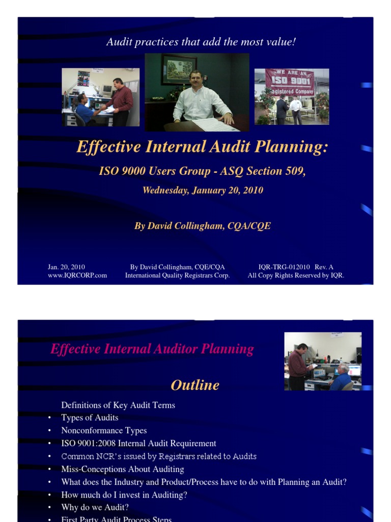 Effective Internal Audit Planning Guide | PDF | Internal Audit | Audit