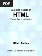 HTML Tables, Forms, and Links