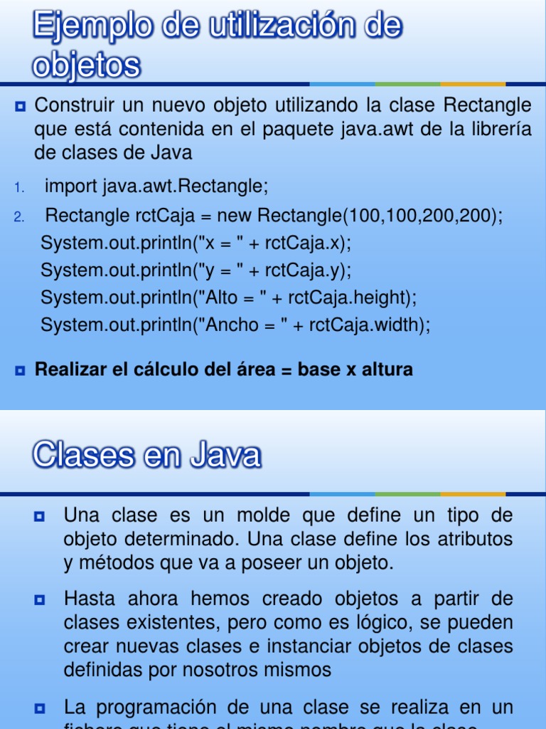 EL LENGUAJE JAVA 3.pptx | Objeto (informática) | Java (lenguaje de ...