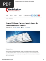 Como Utilizar Categorias de Itens de Documentos de Vendas