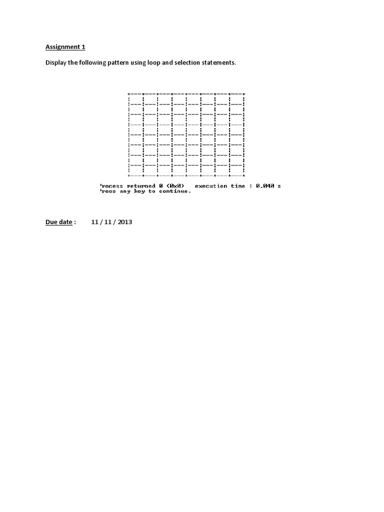 Loop and Selection Pattern Assignment | PDF
