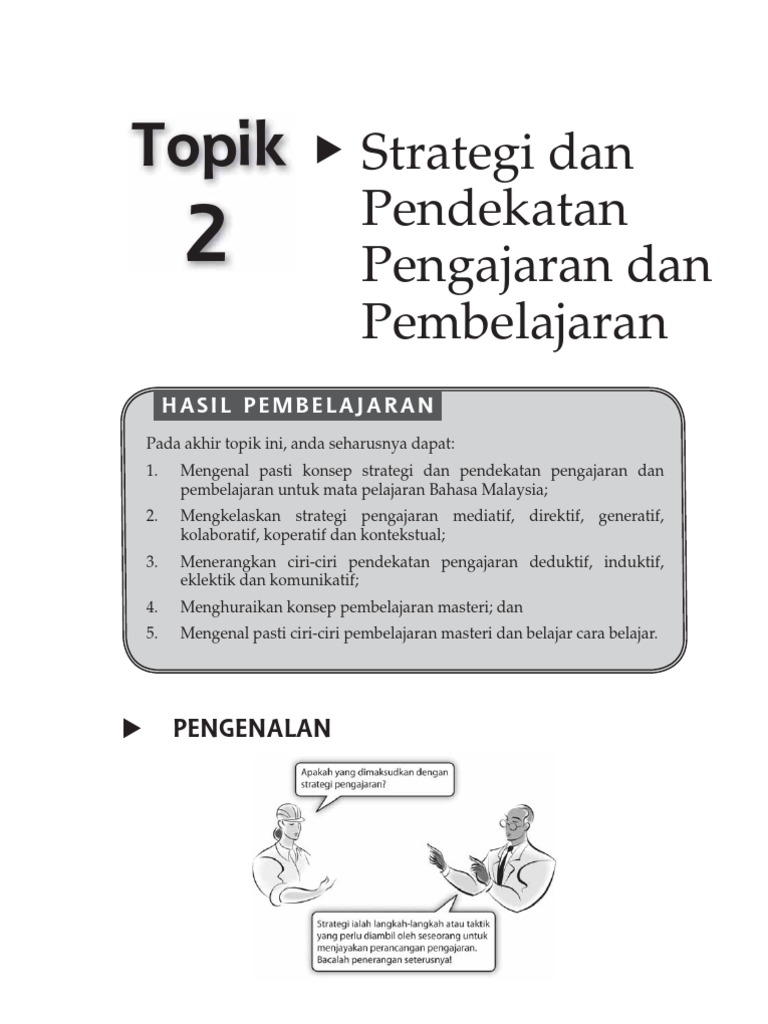 20140906065337 Topik 2 Strategi Dan Pendekatan Pengajaran Dan Pembelajaran Pdf