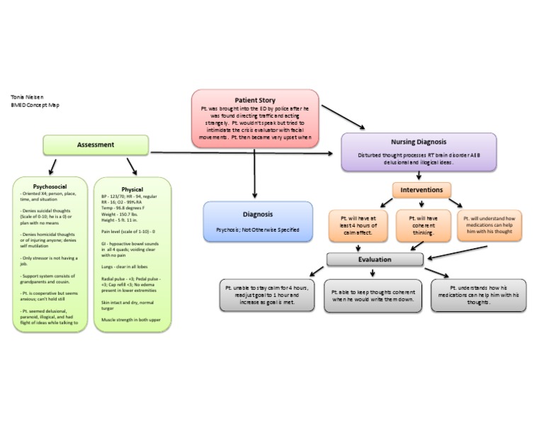 Psychosis Diagnosis and Nursing Plan | PDF