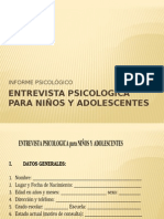 5.-ENTREVISTA PSICOLOGICA para NIÑOS Y ADOLESCENTES.pptx