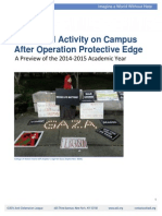 Anti-Israel Activity On Campus After Operation Protective Edge