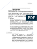 Sistema de Tratamiento de Agua Potable Resumen 1. Planta de Tratamiento de Calaña