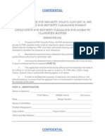 Security Clearance Form