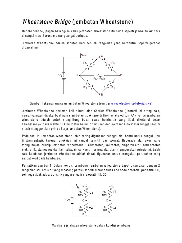 Wheatstone Bridge | PDF