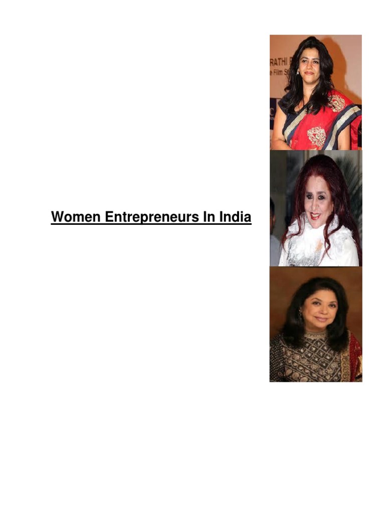 Women Entrepreneurs in India | PDF | Entrepreneurship | Economies